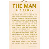  Arte De Parede Artminder® Man In The Arena - Cartaz De Cita