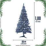 Árvore De Natal Nevada Pinheiro 1,80m 320 Galhos Papai Noel