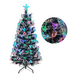 Árvore Natal 1,50m Com Led Fibra Ótica Pinheiro Natal 160 G