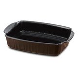 Assadeira De Cerâmica Ceraflame Twist 31x24cm 3500ml Chocola