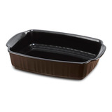 Assadeira De Cerâmica Ceraflame Twist 31x24cm 3500ml Chocola