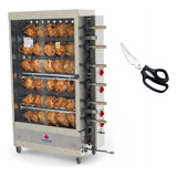 Assador Frango Gás 6 Espetos Tubular Pr634 Progás + Tesoura