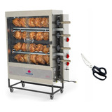 Assador Frango Gás Tubular Pr623 Progás + Tesoura Tramontina