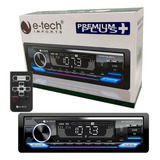 Auto Radio Fm Mp3 E-tech Premium Plus Bt Usb Carrega Celular