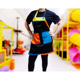 Avental Colorido Monitor Recreador Buffet Infantil - Atacado