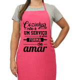 Avental Cozinha Mãe Amiga Mulher Esposa Rosa Forma De Amar Cor Rosa-chiclete