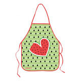Avental Escolar Plástico Estampado Melância 49,5x39,5cm