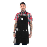 Avental Lona - Vira Case Bolsa P/ Faca - Chef, Grill - Preto