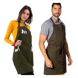 Avental Lona - Vira Case Bolsa P/ Faca - Chef, Grill - Verde