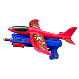 Avião Com Lançador Catapulta Brinquedo Pistola Planador Luz