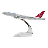 Avião Comercial Airbus / Boeing - Miniatura De Metal - 15cm Cor Turkish Airlines - Boeing 777