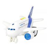 Avião De Brinquedo 710a Com Luz Som E Fricção R3039 Bbr Toys Cor Branco