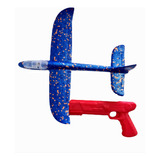 Avião De Espuma C/ Led Com Brinquedo Lançador Do Avião 37ctm