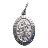 B. Antigo - Medalha Sacra Italiana De São Cristóvão Prata Sc
