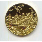 B3657 A Ultima Ceia De Tintoretto - Medalha Laqueada A Ouro