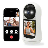 Baba Eletrônica 1080p Wi-fi Visão Noturna C/ Tf Microfone Video Chamada Modo Vox Sem Choro App Icsee Cor Branco 110v/220v