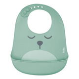 Babador Em Silicone Com Pega-migalhas Verde Gumy Buba