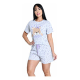 Baby Doll Pijama Feminino Com Manda E Short