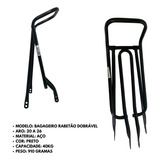 Bagageiro Rabetão Garupa Aticulada Bicicleta Mtb Preto Bike