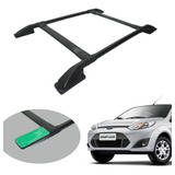 Bagageiro Rack Teto Fiesta 2003 A 2014 Sem Furar Preto