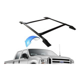 Bagageiro Rack Teto Preto F250 Dupla Longarina + Travessa