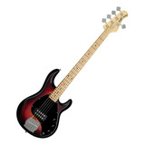 Baixo 5 Cordas Sterling Music Man Sting Ray 5 Ativo - Acabamento Do Corpo Envernizado Cor Ruby Redburst Orientação Da Mão Destro