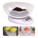 Balança Digital Para Cozinha Barista Cafe 10kg Com Tigela Capacidade Máxima 10 G Cor Branco