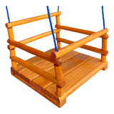 Balanço Madeira Infantil Cadeira Corda Nylon Suspensa Jardim
