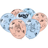 Balão Bexiga 9 Festa Decoração Bluey Festcolor 25 Und
