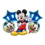  Balão Metalizado Mickey Pluto , Estrela Azul 5 Unidades