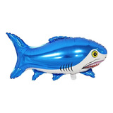 Balão Metalizado Tubarão Azul Fundo Do Mar 70*38cm - Kit 15