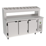 Balcão Condimentadora Refrigerado 1,85mts 3 Portas Kofisa