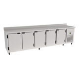 Balcão Refrigerado Encosto Inox 5 Portas 2,85 Mts - Kofisa