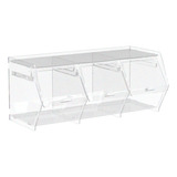 Baleiro Em Acrilico Cristal 3 Nichos Horizontal