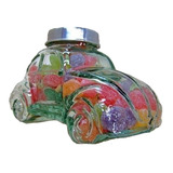 Baleiro Fusca Pote Vidro Cristal 