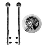 Baliza Reta Scania L 111 Metal Cromada - Par