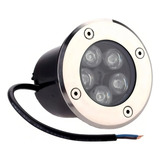 Balizador Spot Led Chão Piso Jardim 5w Embutir Branco Frio Cor Da Cúpula Cromada