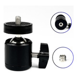 Ball Head Adaptador Para Tripé Camera Ring Light 360 1/4