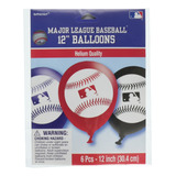 Balões Amscan Rawlings Major League Baseball 12 Polegadas X7