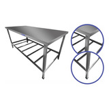 Bancada Mesa Tampo Inox Industrial 2 Metro Sebem
