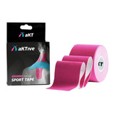 Bandagem Elástica Akitive Sport Fita Kinésio - Aktive Tape Cor Rosa