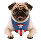 Bandana - Lenço Capitão América - Cachorro Pequeno - P P - P