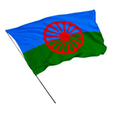 Bandeira Cigana Povo Rom 1,50m X 1,0m Poliéster Dupla Face