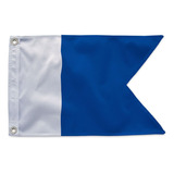 Bandeira Codigo De Sinais Alfa 22x33cm - Barcos E Lanchas