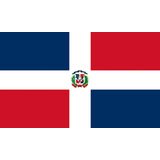 Bandeira República Dominicana Tecido Oxford 100% Poliéster