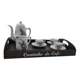 Bandeja Cantinho Do Café Mdf Multifuncional 41,5 X 21,5cm