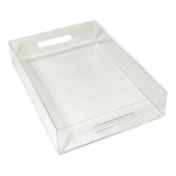 Bandeja De Acrílico Transparente Linda Com Alça
