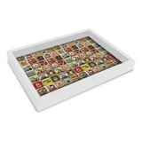 Bandeja Decorativa Aparador Café Espelhada Mármore 15x21cm