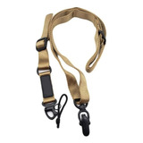 Bandoleira Ms2 Tática 1 E 2 Pontos Airsoft Polícia Cor Marrom