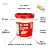 Banha Suína 100% Natural 900 G, Gordura De Porco 1 Litro